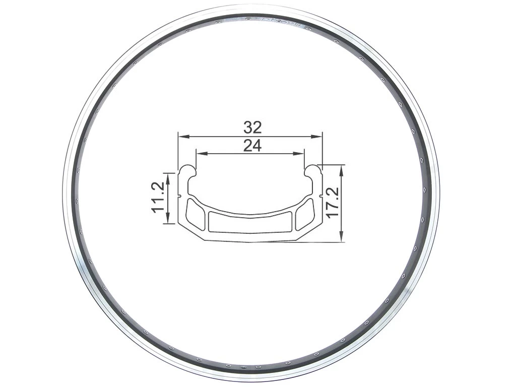 20 Zoll 24-406 Alex DM24 Alufelge Schwarz/silber Geöst 36L 1 20 Zoll 24-406 Alex DM24 Alufelge Schwarz/silber Geöst 36L