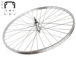 Hinterrad Kastenfelge Alu Silber Sondergröße 16-630 Mit Schraubkranznabe 135mm