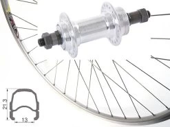 Rennrad-Hinterrad 28 Zoll 13-622 Rodi Wegal Due Silber Quando Schnellspannachse Für Schraubkassette