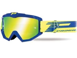 Progrip Cross Brille 3201 FL Mit Rahmen Blau / Glas Gelb