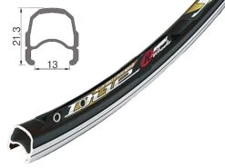 28 Zoll 13-622 Rodi Wegal Due Rennrad-Alufelge Schwarz/silber Geöst 36L