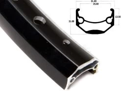 24 Zoll 25-507 Ryde Andra40 Disc Alufelge Schwarz 32L