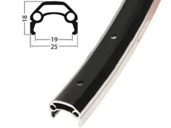 28 Zoll 19-622 Schürmann YAK19 Alufelge Schwarz/silber 32L