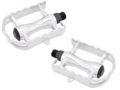 Messingschlager Alu-Road Pedalen Paar Silber