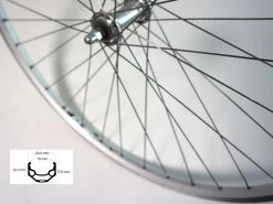 Vorderrad 19-622 Ryde ZAC19 Silber Alunabe Mit Mutternachse