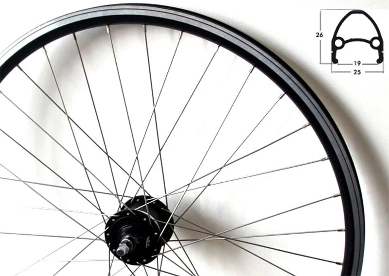 Vorderrad Schürmann Euroline Schwarz 26 Zoll 19-559 / Shimano Dynamo Nexus DH-C3000 Schwarz Mutternachse 1 Vorderrad Schürmann Euroline Schwarz 26 Zoll 19-559 / Shimano Dynamo Nexus DH-C3000 Schwarz Mutternachse